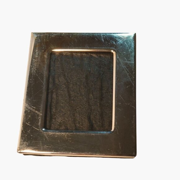 Small Kent Silver Tone Picture Frame Desktop Easel  3 inch - Picture 2 of 6